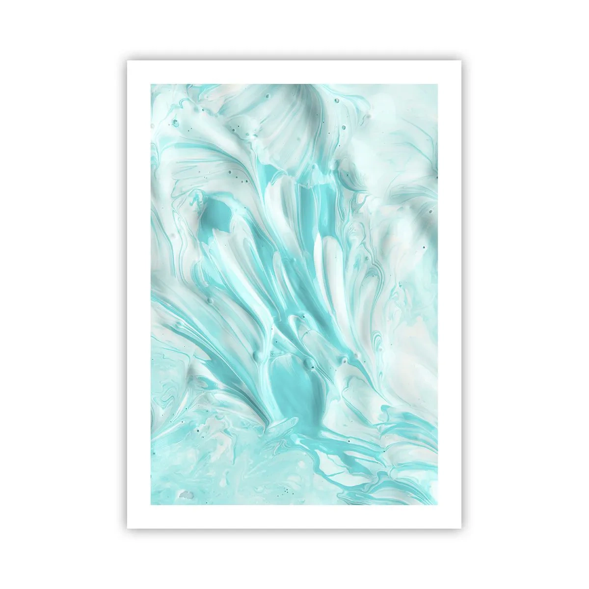 Poster - Türkisfarbenes abstraktes Muster - 50x70cm - Für immer zusammen - Moderne Wanddekoration für Wohnzimmer und Schlafzimmer ARTTOR