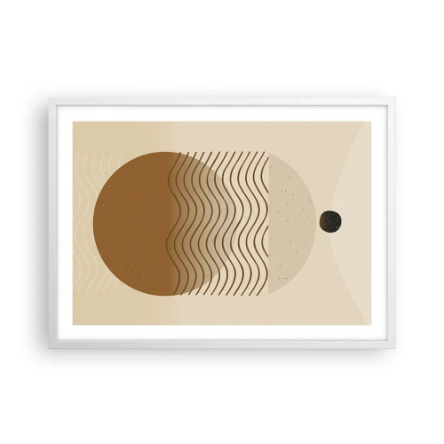 Poster in einem weißen Rahmen - Zur Entstehung geometrischer Figuren - 70x50 cm