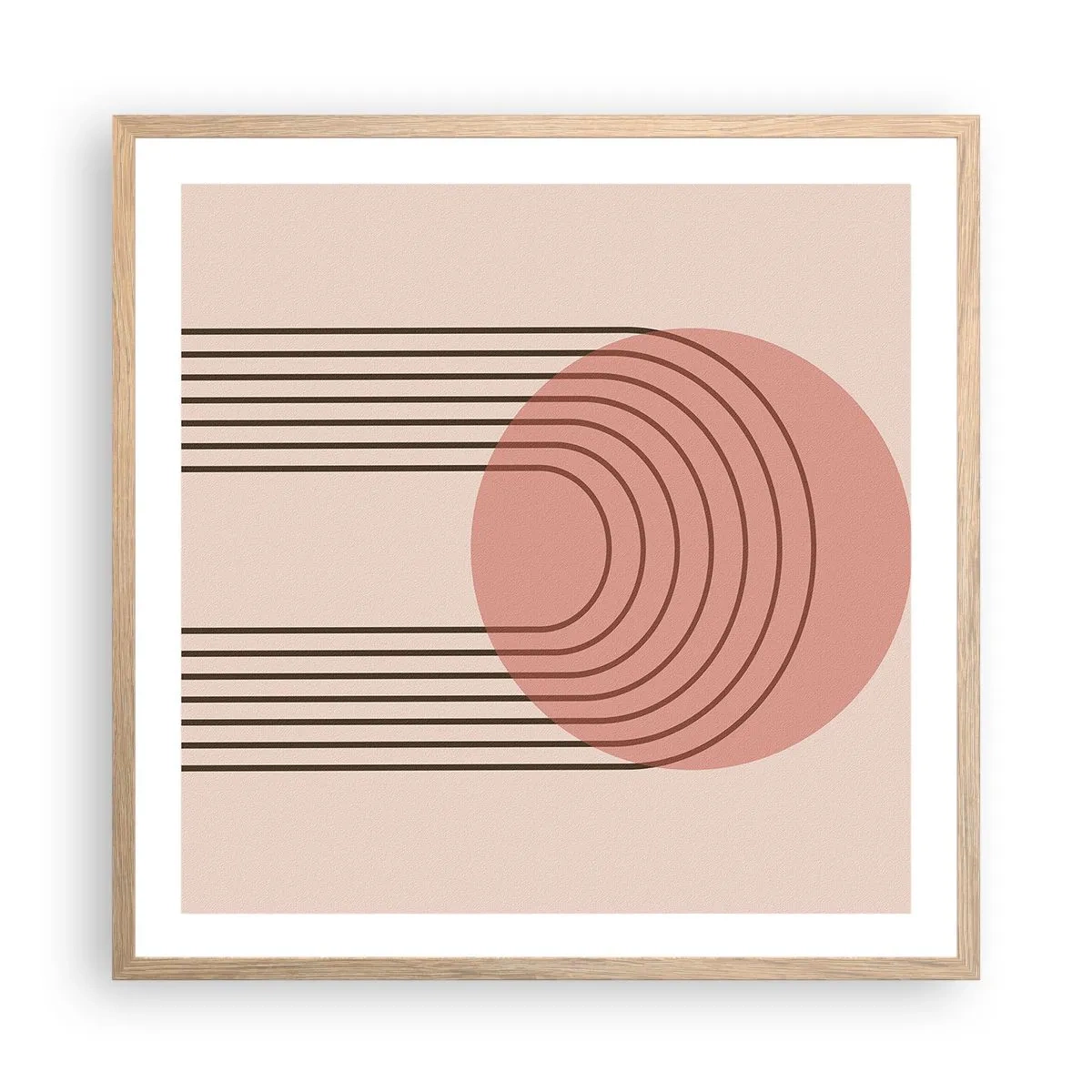 Poster in einem Rahmen aus heller Eiche - Unwiderstehliche Anziehungskraft - 60x60 cm