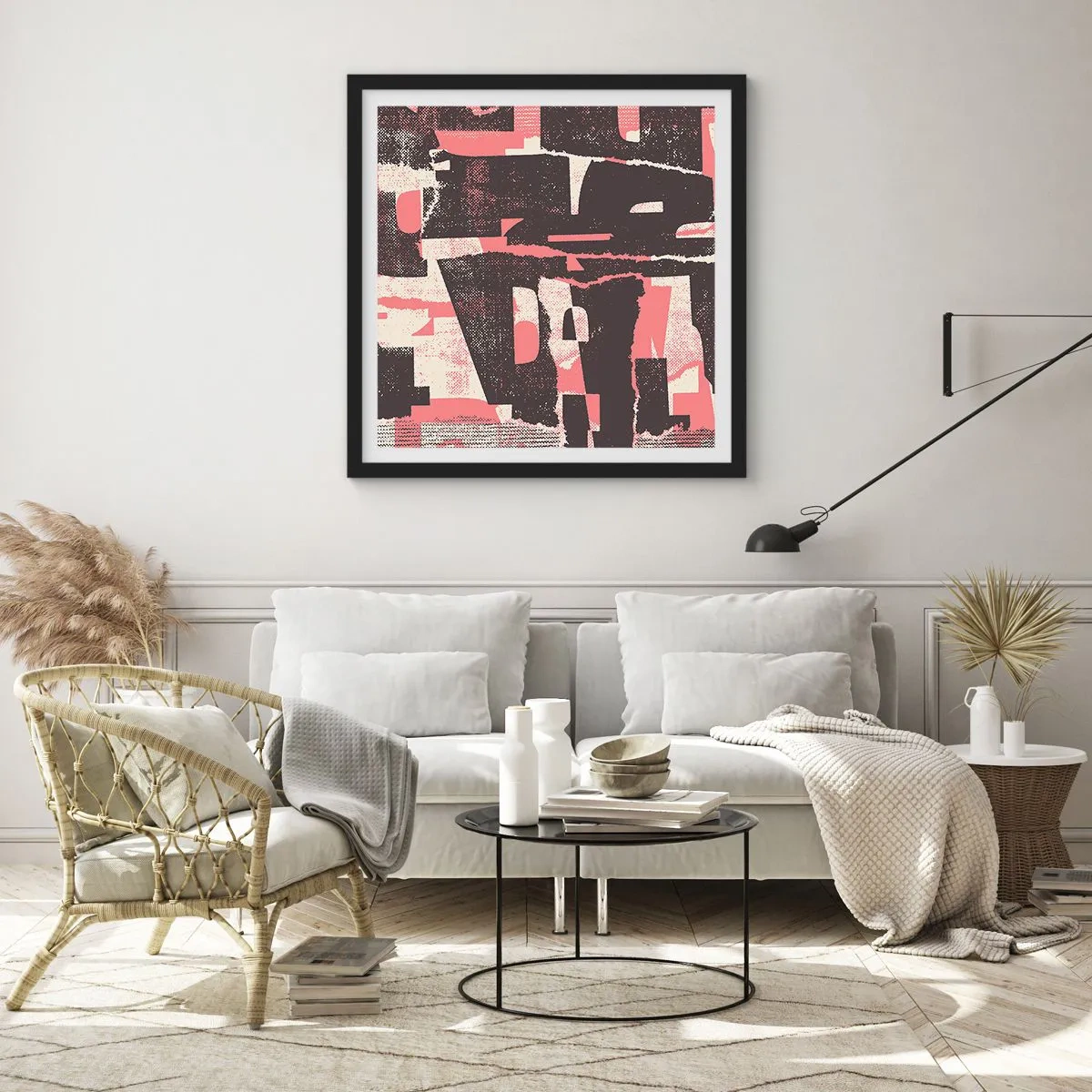 Poster in einem schwarzem Rahmen - All dieser Lärm - 40x40 cm