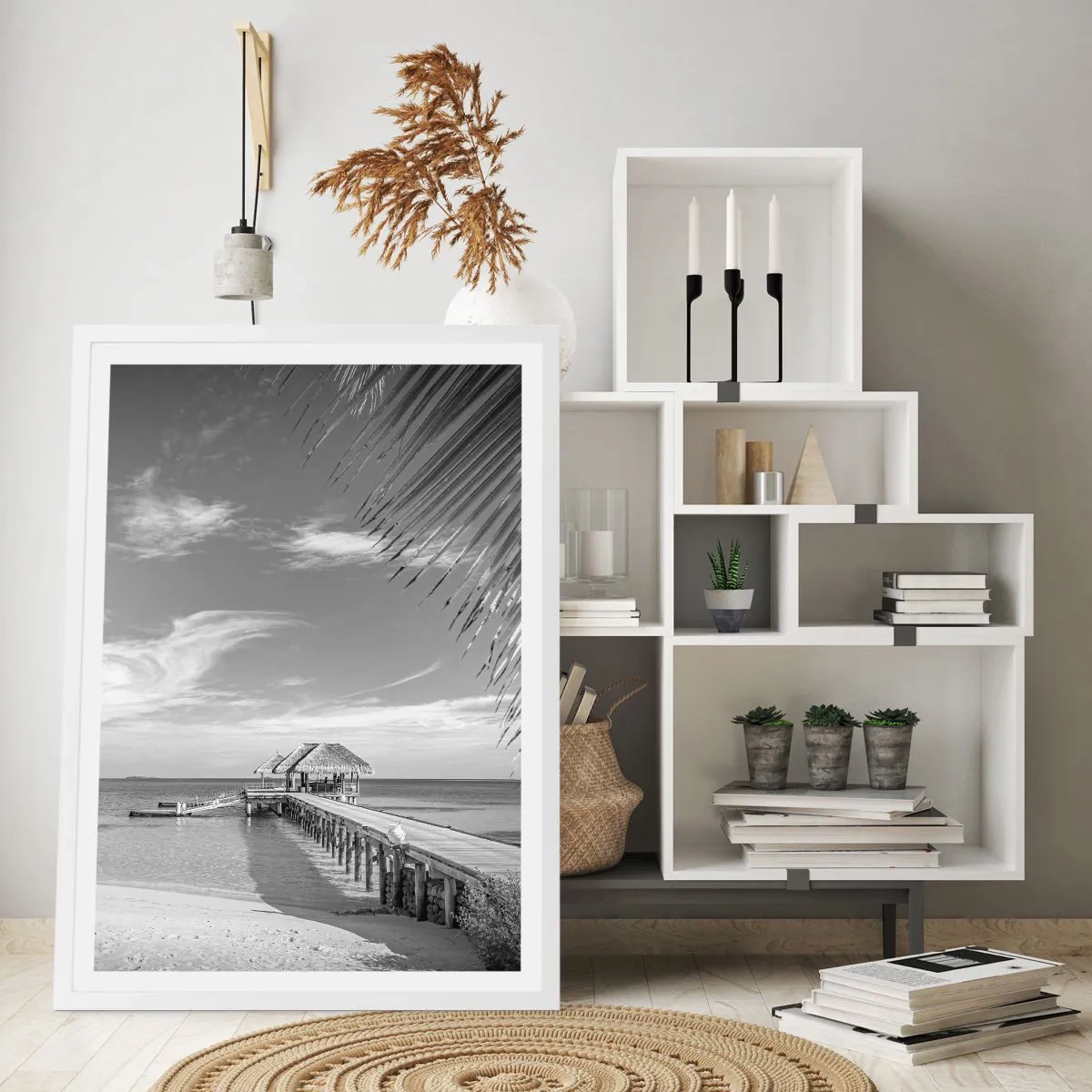 Poster in einem weißen Rahmen - Erinnerung oder Traum? - 40x50 cm