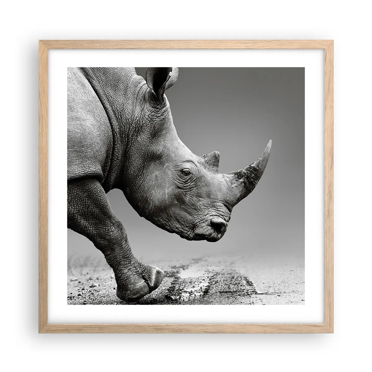 Poster in einem Rahmen aus heller Eiche - Unaufhaltsame Stärke - 50x50 cm