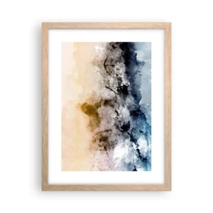 Poster in einem Rahmen aus heller Eiche - In einer Nebelwolke ertrunken - 30x40 cm