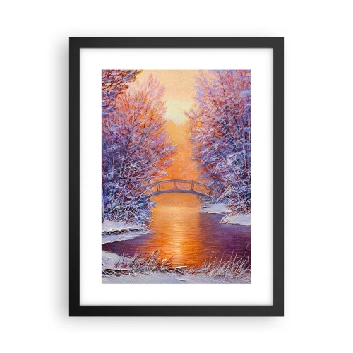 Poster in einem schwarzem Rahmen - Treffen wir uns hier - 30x40 cm