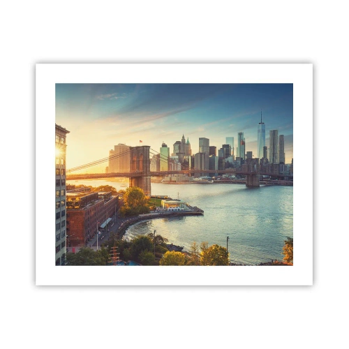 Poster - Morgendämmerung der Großstadt - 50x40 cm