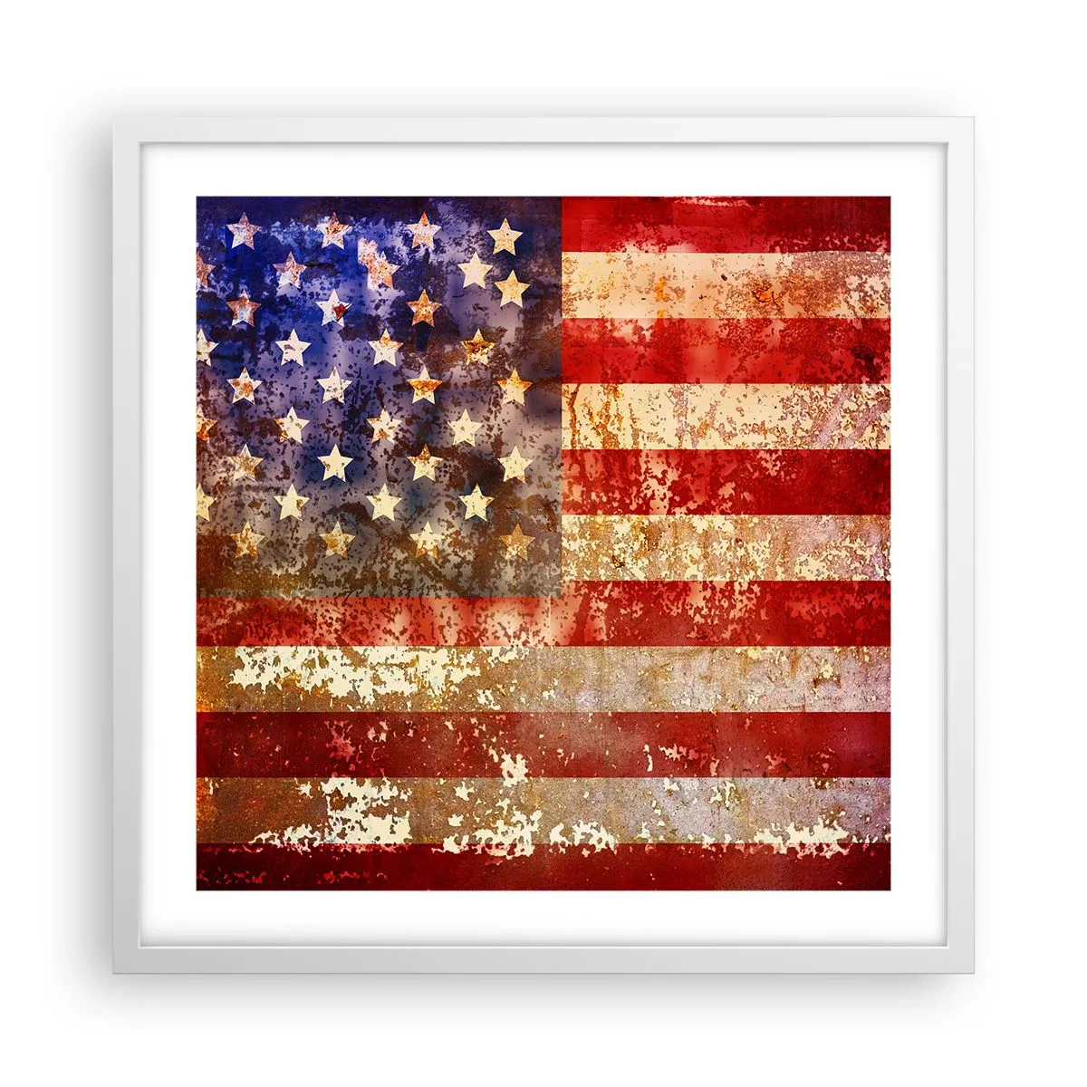 Poster in einem weißen Rahmen - Ruhm verblasst nicht - 50x50 cm