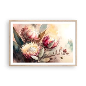 Poster in einem Rahmen aus heller Eiche - Im Profil und en face - 91x61 cm