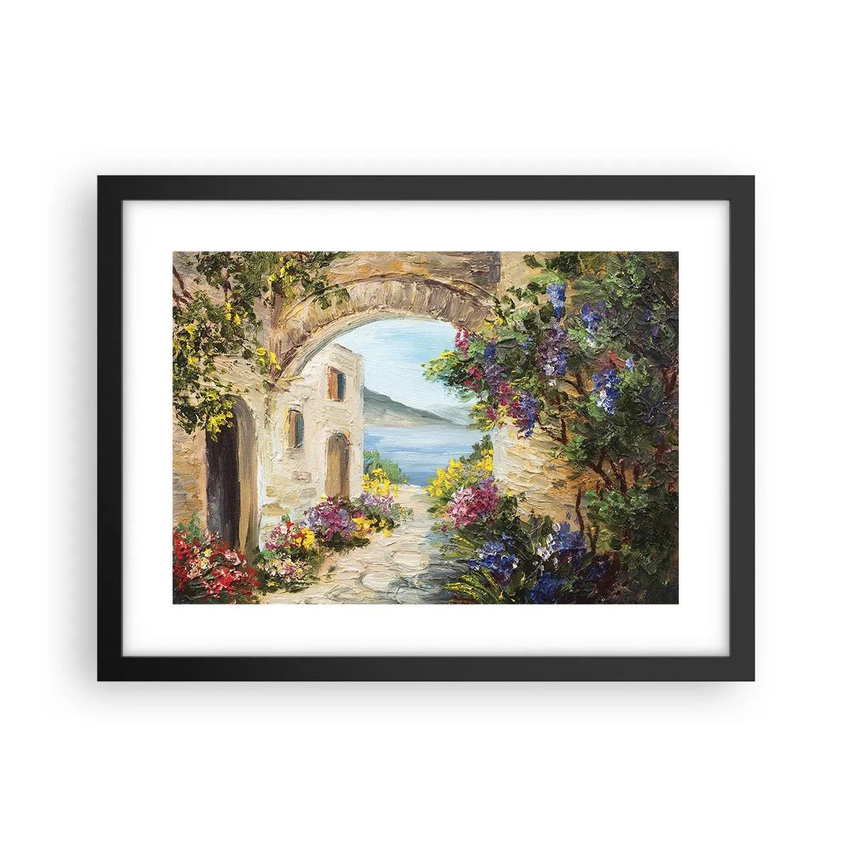 Poster in einem schwarzem Rahmen - Charme einer Küstenprovinz - 40x30 cm