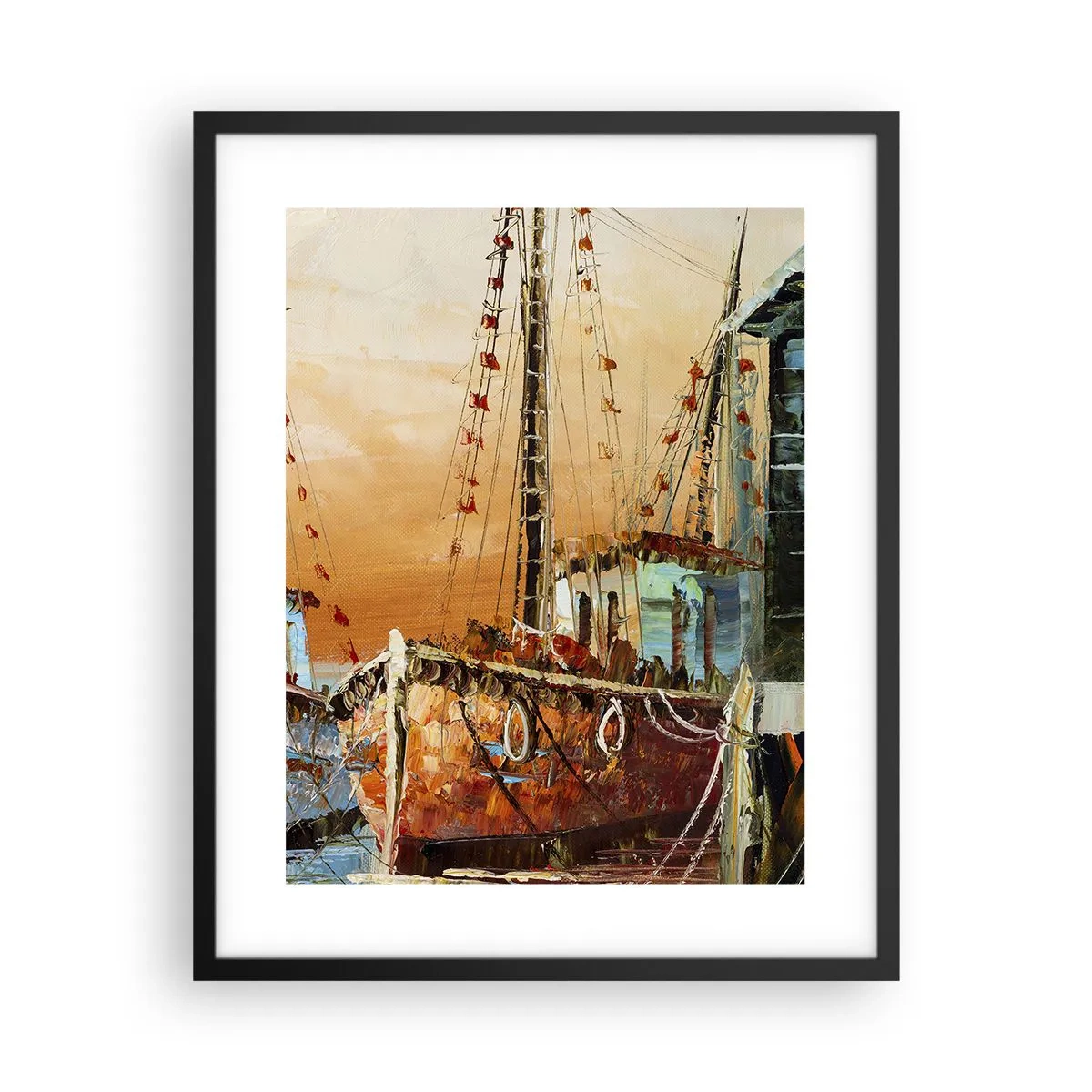 Poster in einem schwarzem Rahmen - Friedliche Rückkehr - 40x50 cm