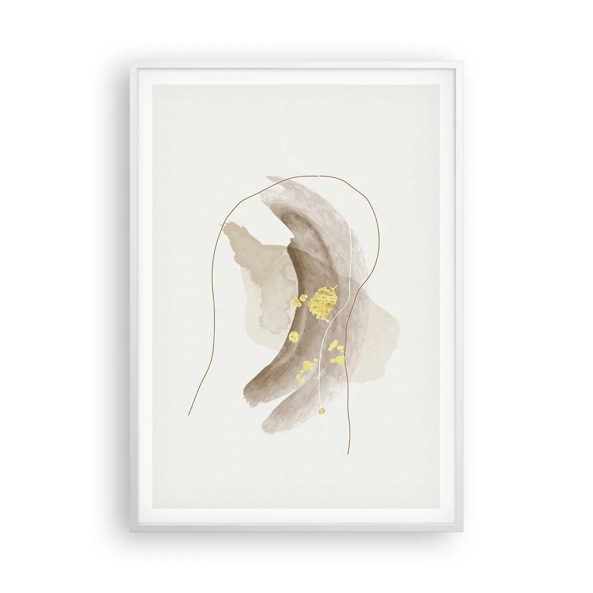 Poster in einem weißen Rahmen - Im Weltraum begegnet - 70x100 cm