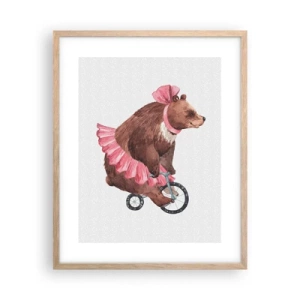 Poster in einem Rahmen aus heller Eiche - Was für ein Affentheater! - 40x50 cm