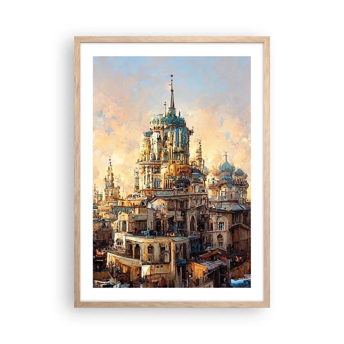 Poster in einem Rahmen aus heller Eiche - Stadt der Städte - 50x70 cm