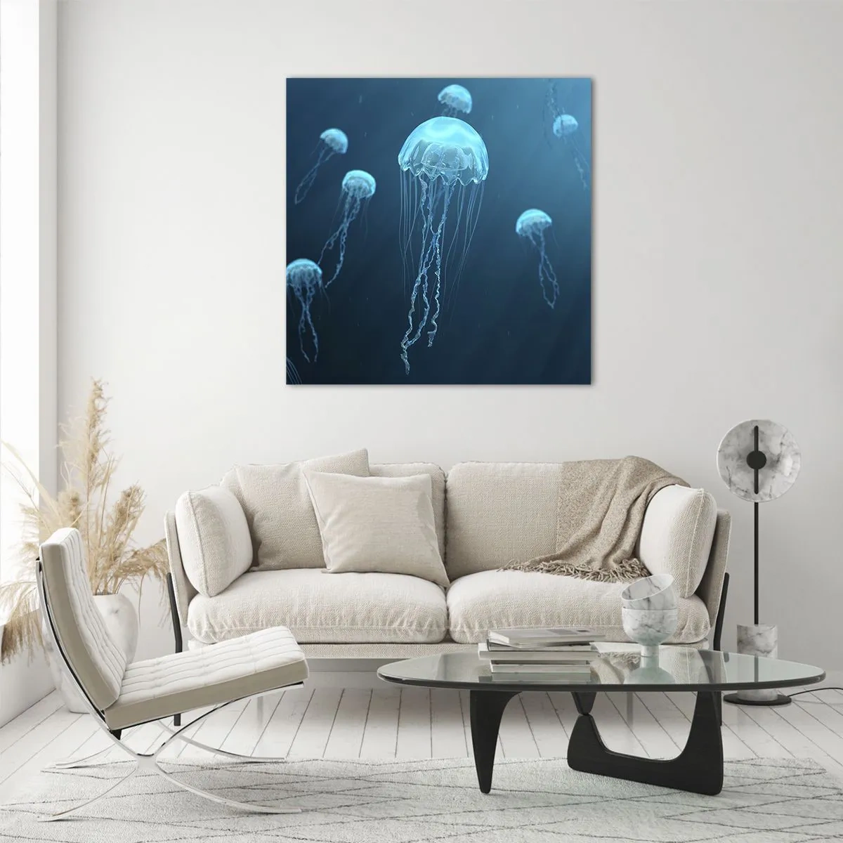 Glasbild - Bild auf glas - Ozeantanz - 70x70 cm