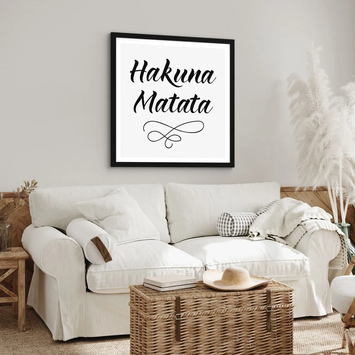 Poster in einem schwarzem Rahmen - Bester Ratschlag - 30x30 cm