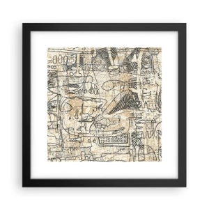 Poster in einem schwarzem Rahmen - Es wartet darauf, entschlüsselt zu werden - 30x30 cm
