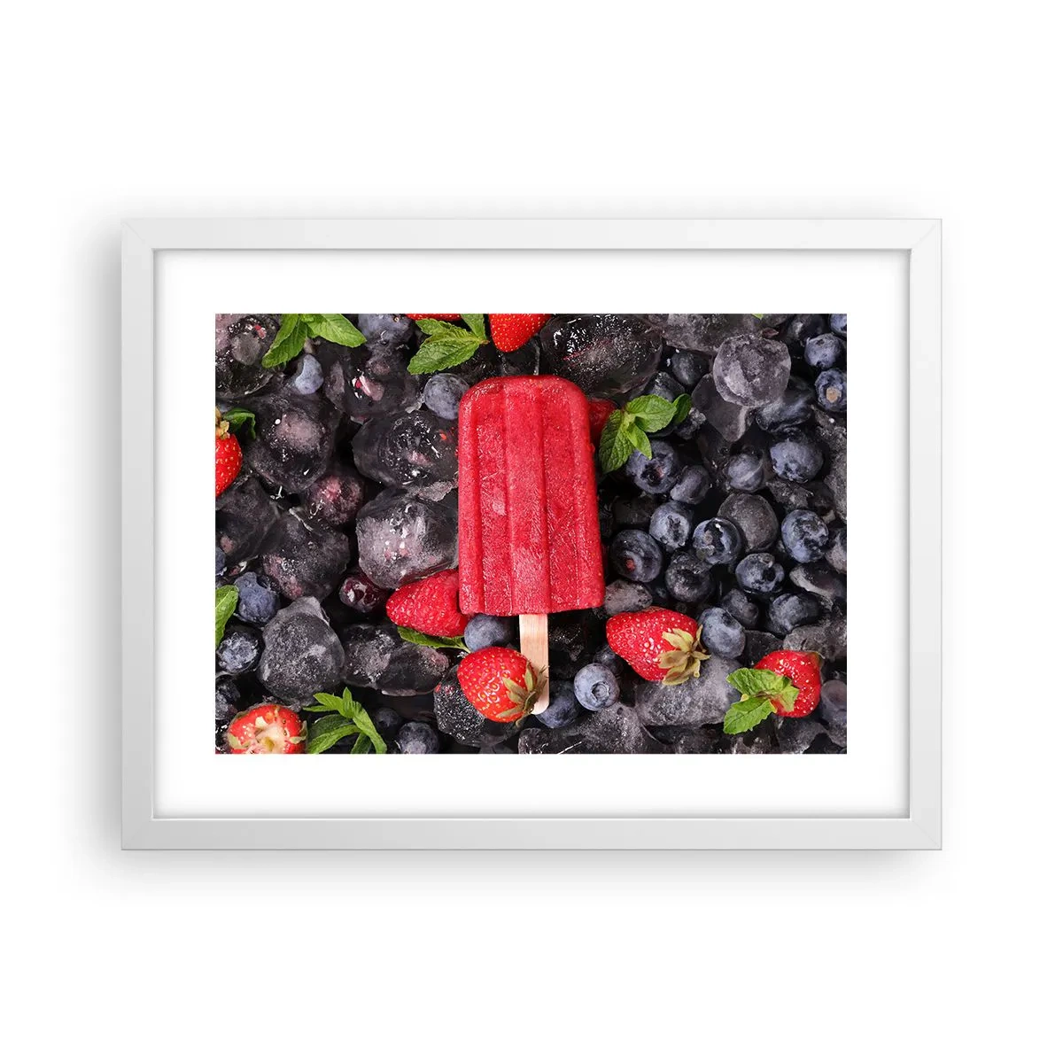 Poster in einem weißen Rahmen - So schmeckt der heiße Sommer - 40x30 cm