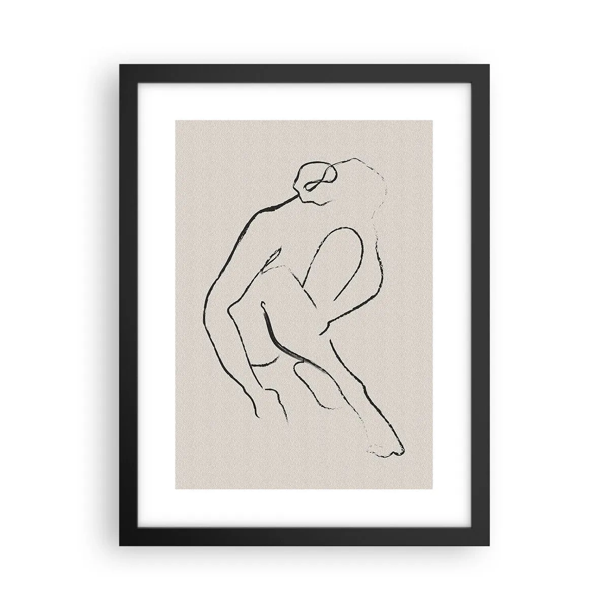 Poster in einem schwarzem Rahmen - Intime Skizze - 30x40 cm