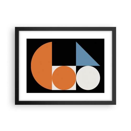 Poster in einem schwarzem Rahmen - Bebilderte Anordnung - 40x30 cm