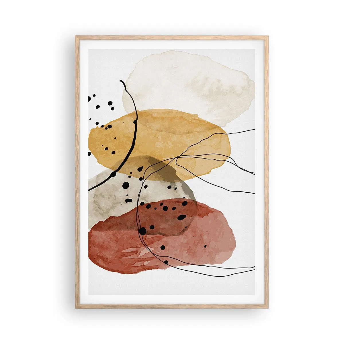 Poster in einem Rahmen aus heller Eiche - Wie leichte, transparente Luft - 70x100 cm