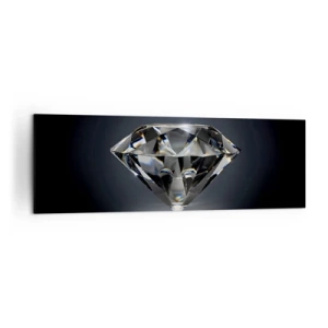 Bild auf Leinwand - Leinwandbild - Eine künstlerische Interpretation eines Diamanten auf dunklem Hintergrund - 160x50cm - Beste Freundin - Moderne Wanddekoration für Wohnzimmer und Schlafzimmer ARTTOR