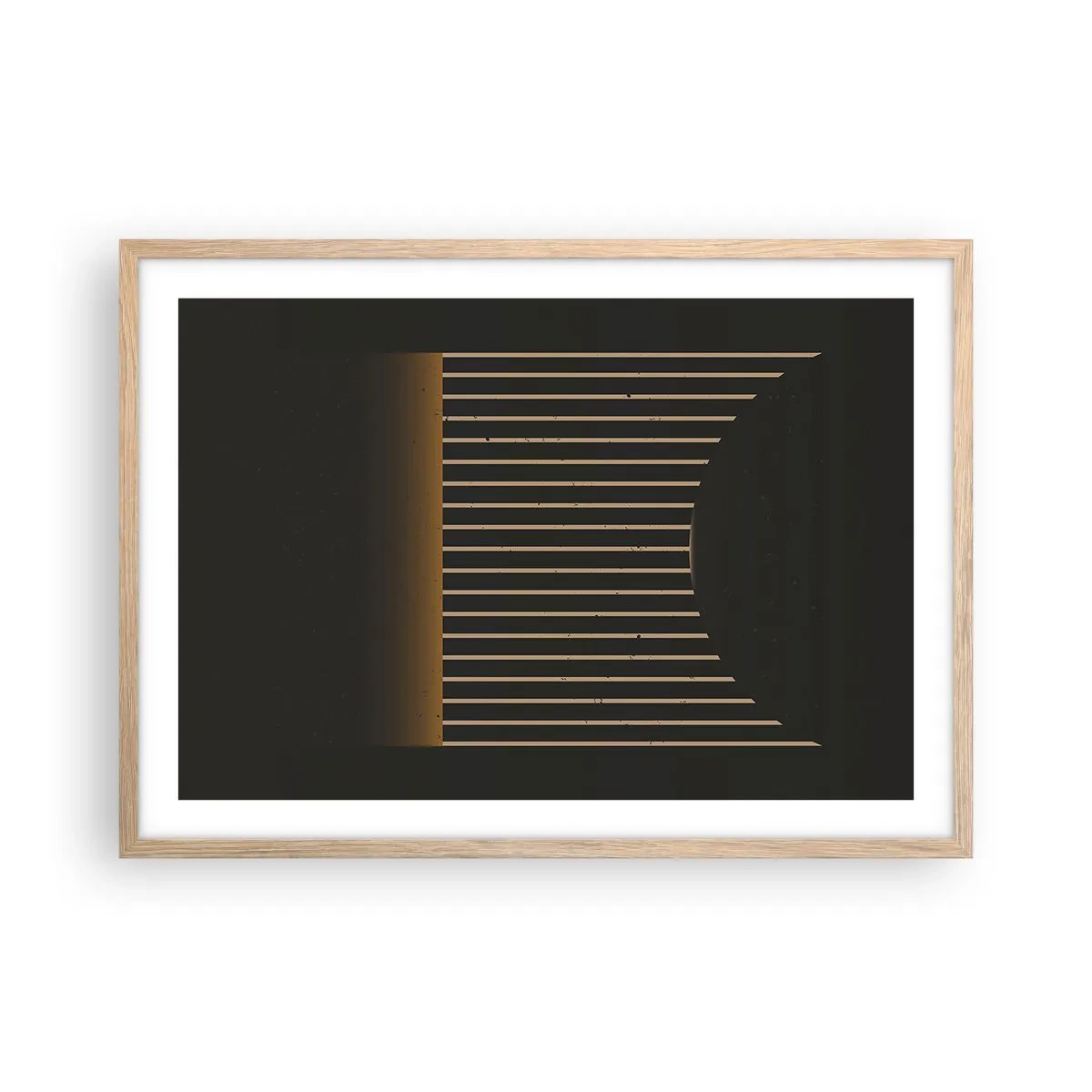 Poster in einem Rahmen aus heller Eiche - Die Dunkelheit erkunden - 70x50 cm