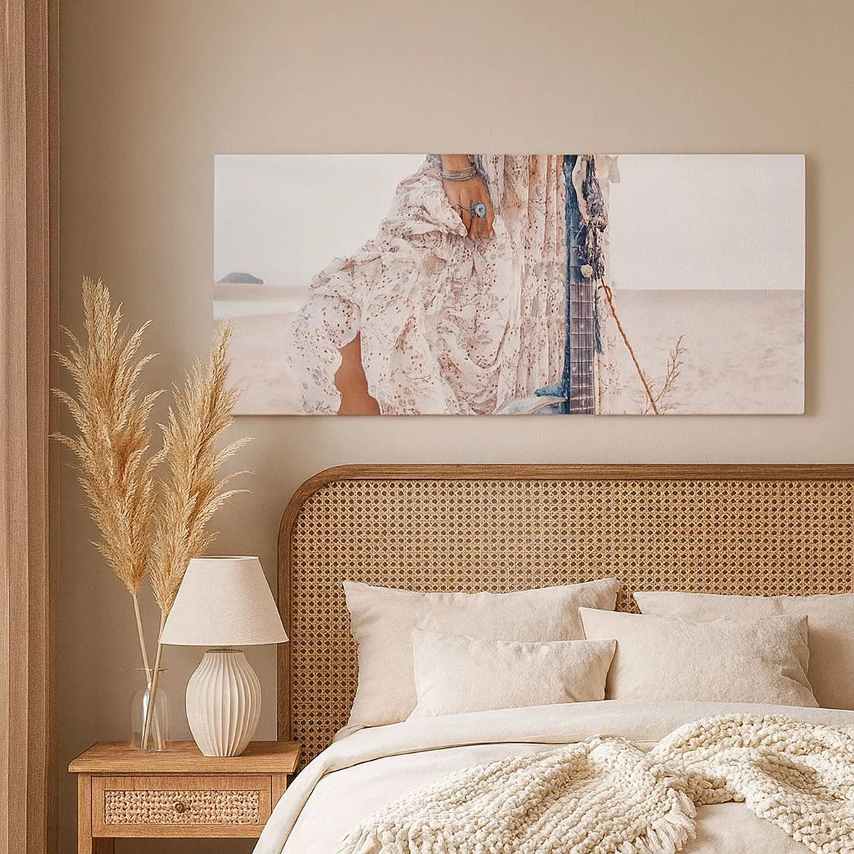 Bild auf Leinwand - Leinwandbild - Kinderblumen auf dem Weg - 100x40 cm