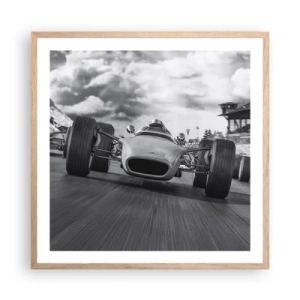 Poster in einem Rahmen aus heller Eiche - Power ist da! - 60x60 cm