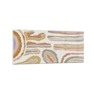 Glasbild - Bild auf glas - Bunte Querschnitte abstrakter Formen - 120x50cm - Bunte Querschnitte - Moderne Wanddekoration für Wohnzimmer und Schlafzimmer ARTTOR