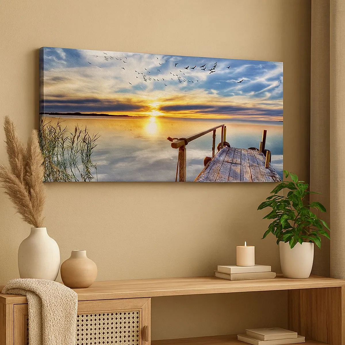 Bild auf Leinwand - Leinwandbild - Der Wind geht zur Ruhe - 100x40 cm