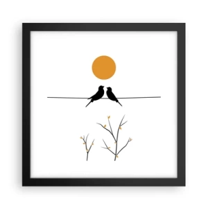 Poster in einem schwarzem Rahmen - Abend der Nachtigallen - 30x30 cm