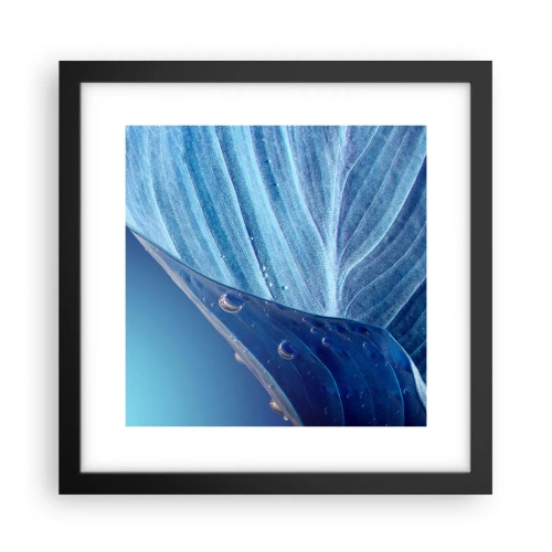 Poster in einem schwarzem Rahmen - Versteckte Tropfen vom Blau - 30x30 cm
