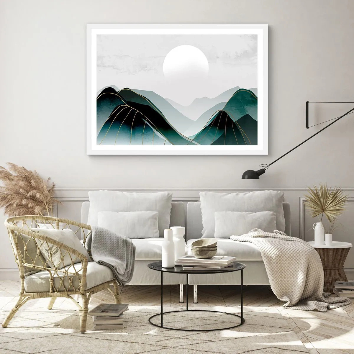 Poster in einem weißen Rahmen - In voller Majestät - 100x70 cm