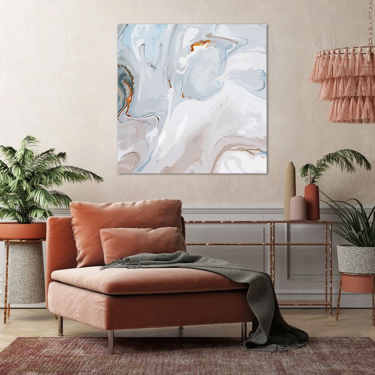 Bild auf Leinwand - Leinwandbild - Das Weiß wird erhoben - 50x50 cm