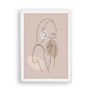 Poster in einem weißen Rahmen - Mädchenhafte Ikone - 70x100 cm