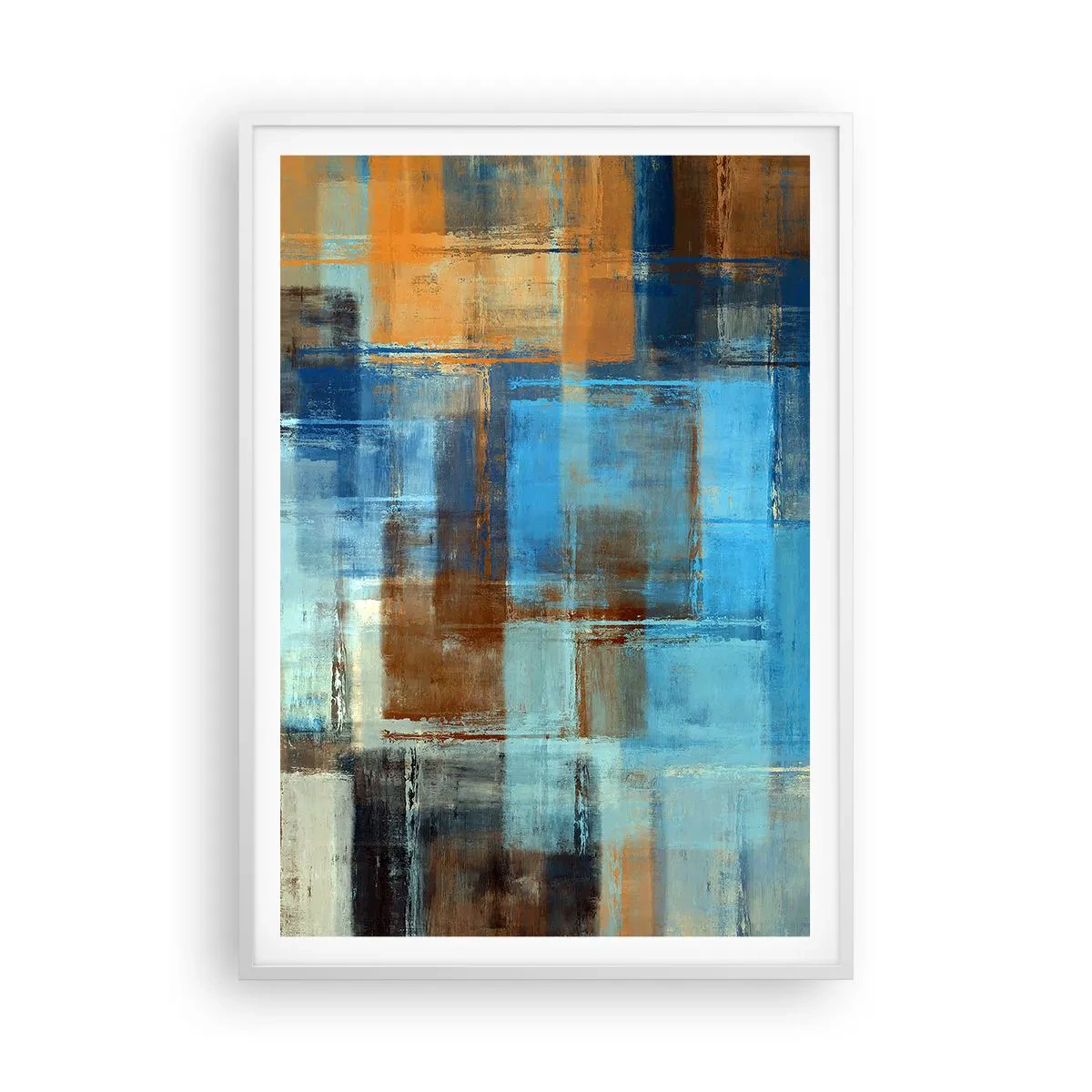 Poster in einem weißen Rahmen - Durch den blauen Schleier - 70x100 cm