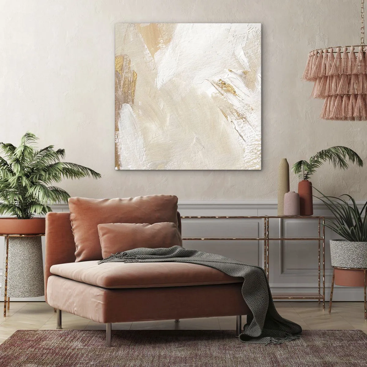 Bild auf Leinwand - Leinwandbild - Pastellkomposition - 70x70 cm