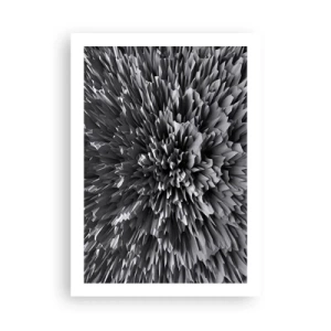 Poster - Schwarz-weiße abstrakte Komposition mit geometrischen Formen - 50x70cm - Härter kann es nicht werden - Moderne Wanddekoration für Wohnzimmer und Schlafzimmer ARTTOR