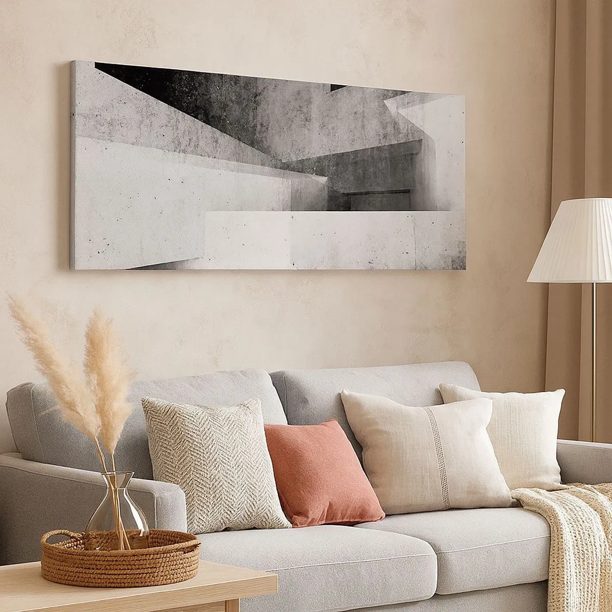 Bild auf Leinwand - Leinwandbild - Die Raumstruktur - 100x40 cm
