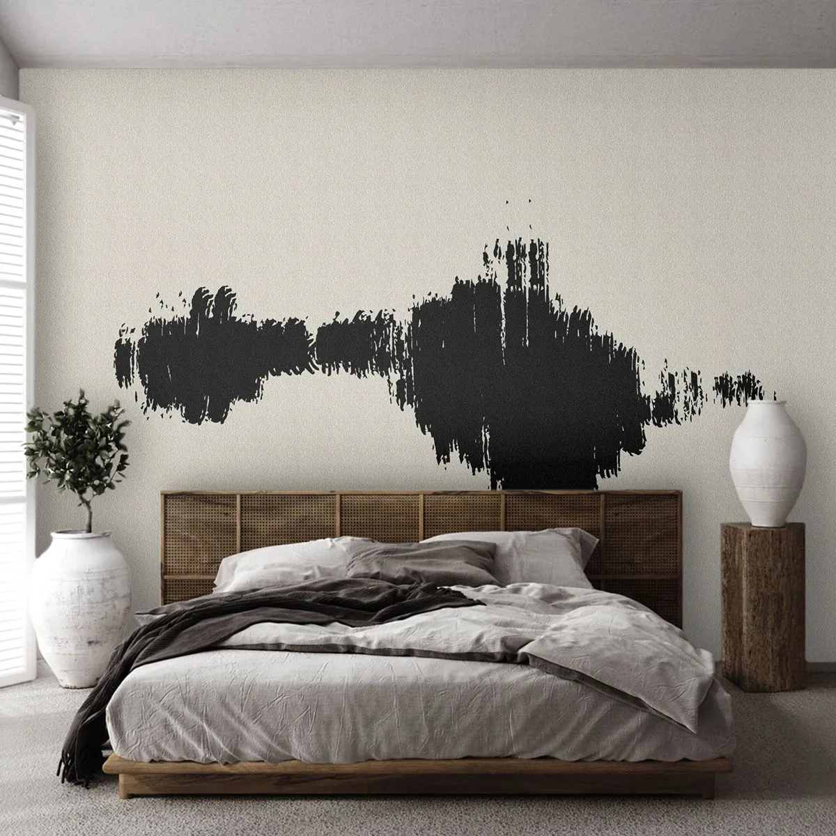 Fototapete Premium Sand - Schwingungen der Fantasie - Zeitgenössisch, Abstraktion, skandinavisch - 200x140 cm