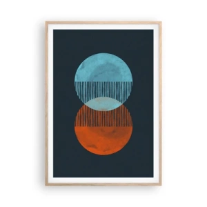 Poster in einem Rahmen aus heller Eiche - Astronomische Fantasie - 70x100 cm