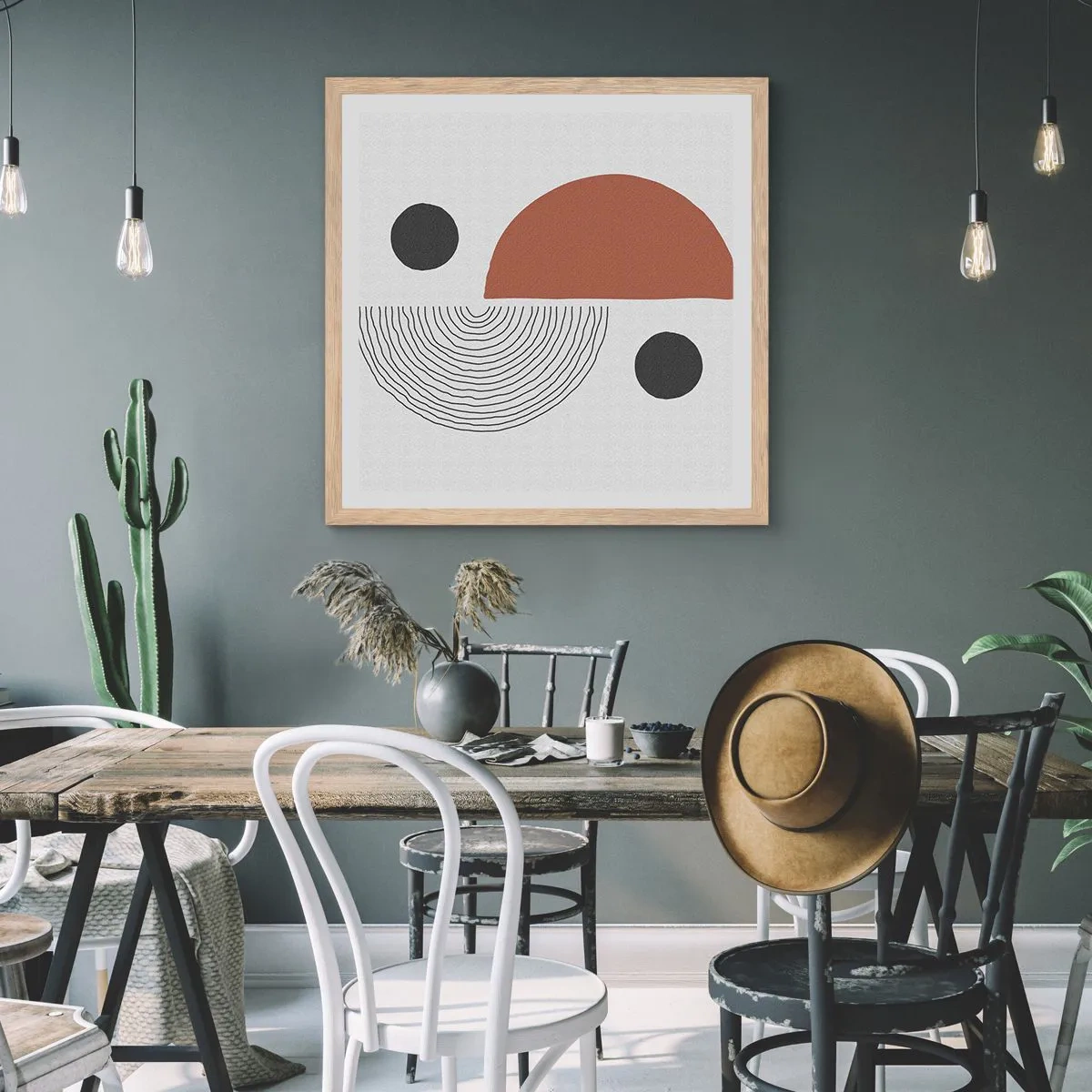 Poster in einem Rahmen aus heller Eiche - Perfektion des Rades - 60x60 cm