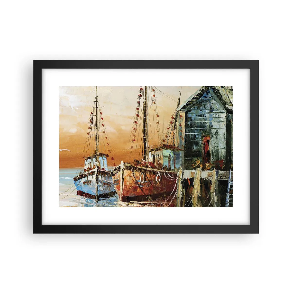 Poster in einem schwarzem Rahmen - Friedliche Rückkehr - 40x30 cm