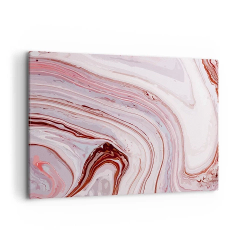 Bild auf Leinwand - Leinwandbild - Abstraktes Muster in Rosa und Weiß - 120x80cm - Geradeaus, dann rechts runter - Moderne Wanddekoration für Wohnzimmer und Schlafzimmer ARTTOR