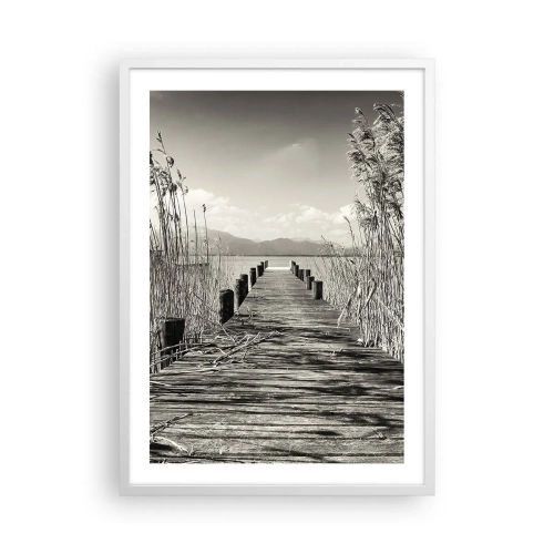 Poster in einem weißen Rahmen - In der Stille des Grases - 50x70 cm