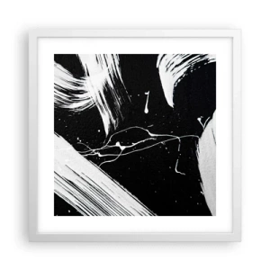 Poster in einem weißen Rahmen - Dunkelheit durchbrechen - 40x40 cm