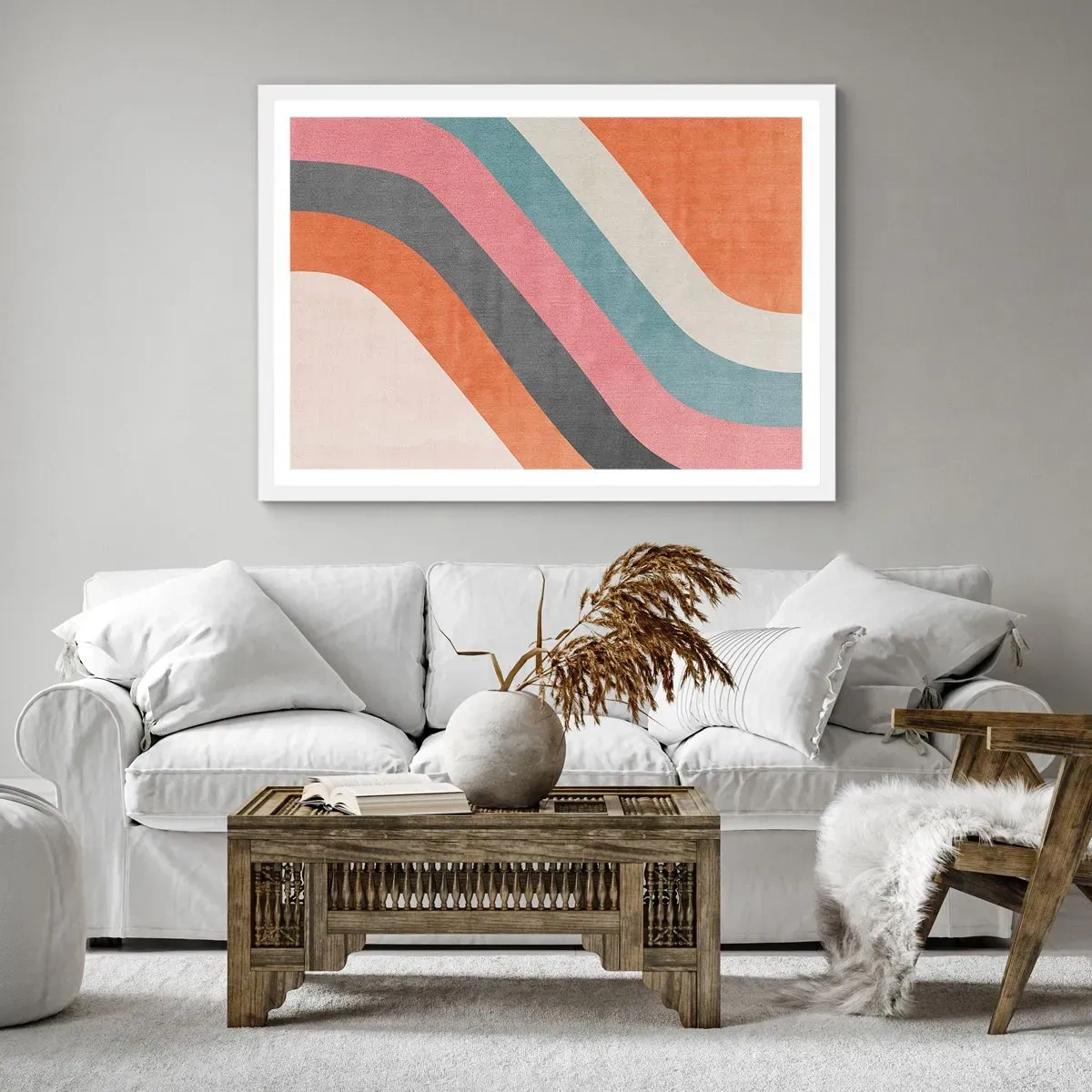 Poster in einem weißen Rahmen - Diagonale Komposition – Bewegung - 70x50 cm