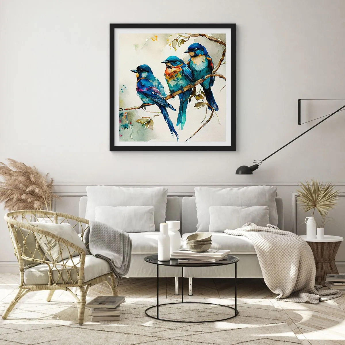 Poster in einem schwarzem Rahmen - War er beleidigt? - 30x30 cm