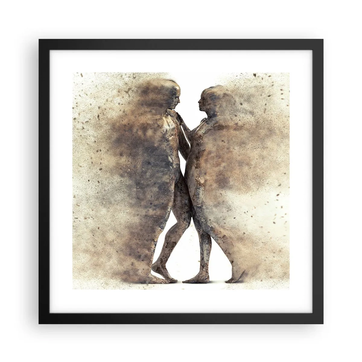 Poster in einem schwarzem Rahmen - Sie erhoben sich aus dem Staub, um zu lieben - 40x40 cm