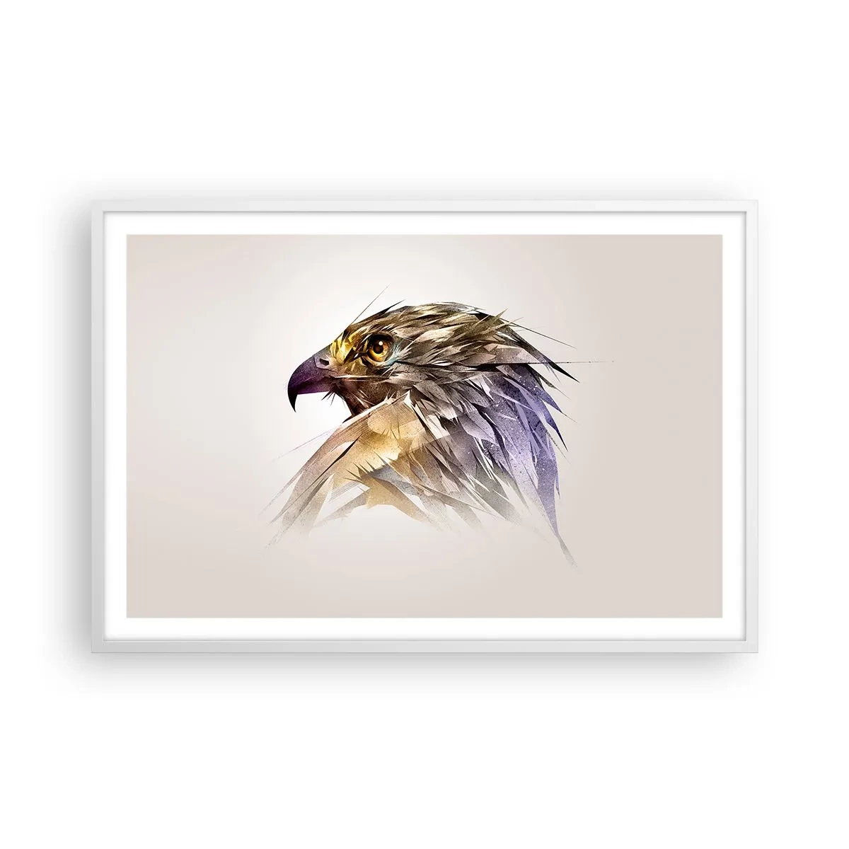 Poster in einem weißen Rahmen - Porträt eines Kriegers - 91x61 cm