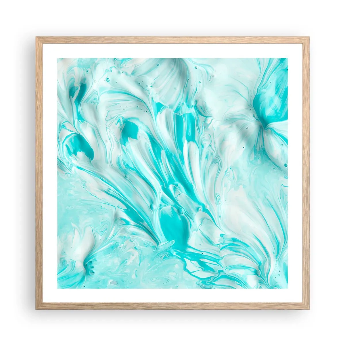 Poster in einem Rahmen aus heller Eiche - Für immer zusammen - 60x60 cm